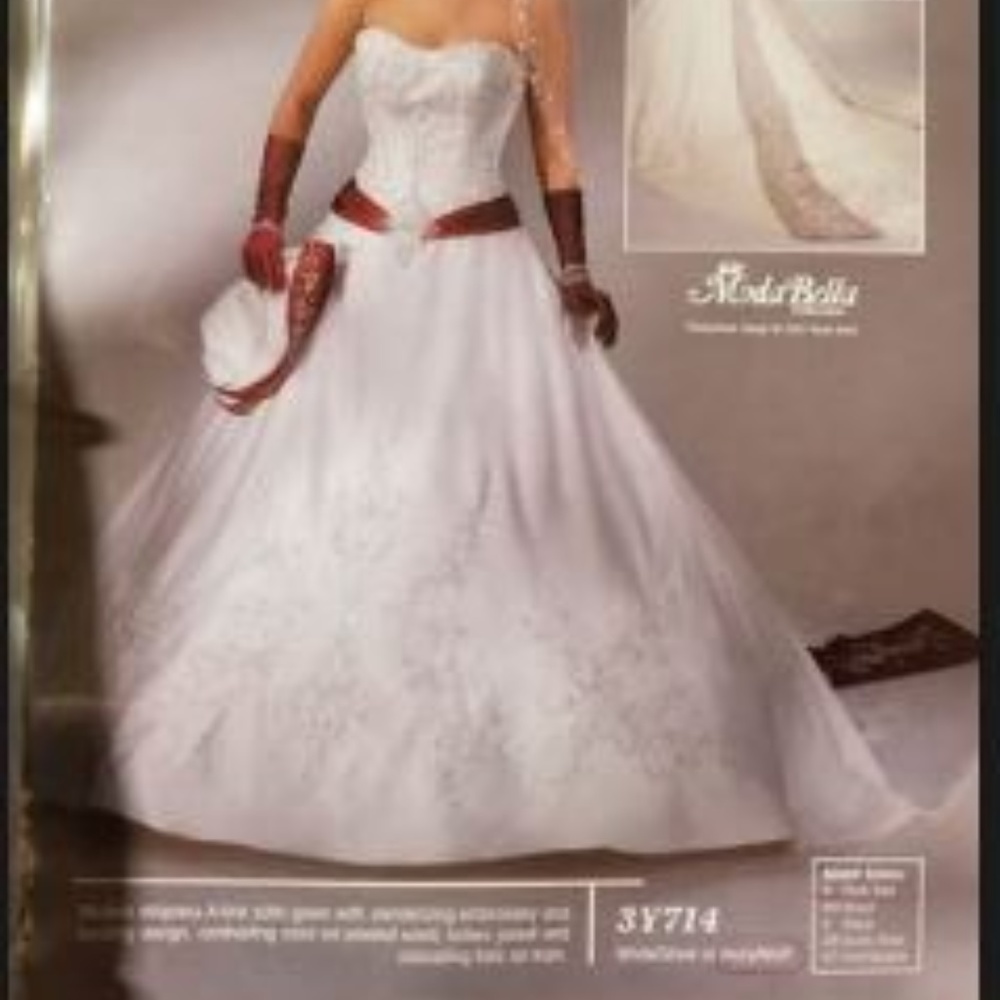 White and Claret PC Marys Bridal